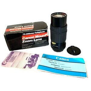 Canon FD Zoom Lens 75-200mm f/4.5 Telephoto for SLR 35mm Film Camera #38233